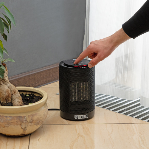 Тепловентилятор электрический керамический DTFC-1200, 3 режима, вентилятор, нагрев 600/1200 Вт Denzel по ценам производителя в Краснодаре с доставкой по всей России