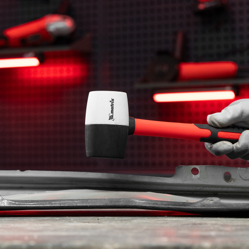 Киянка резиновая, 450 г, черно-белая резина, фибергласовая рукоятка Matrix по ценам производителя в Краснодаре с доставкой по всей России