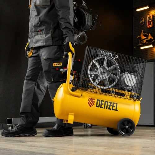 Компрессор воздушный BCI2300/50, ременный привод, 2.3 кВт, 50 литров, 400 л/мин Denzel по ценам производителя в Краснодаре с доставкой по всей России