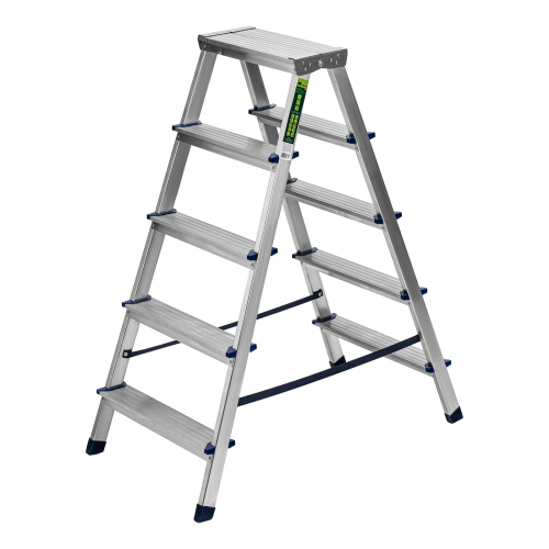 Стремянка двусторонняя 5 ступеней, алюминиевая, Сибртех по ценам производителя в Краснодаре с доставкой по всей России
