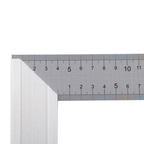 Угольник стальной 300 мм, нержавеющая сталь, градуировка, алюминиевое основание Denzel по ценам производителя в Краснодаре с доставкой по всей России