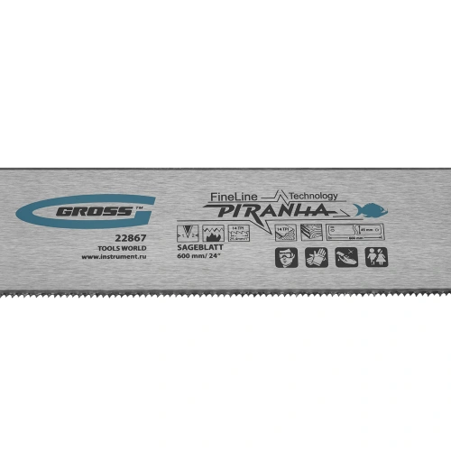 Пильное полотно для прецизионного стусла "Piranha", 600 мм, каленый зуб 2D, 14 TPI Gross по ценам производителя в Краснодаре с доставкой по всей России