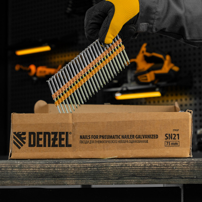 Гвозди для пнев. нейлера (оцинк.) длина - 75 мм, диам. - 3,05 мм, 2000 шт. Denzel по ценам производителя в Краснодаре с доставкой по всей России