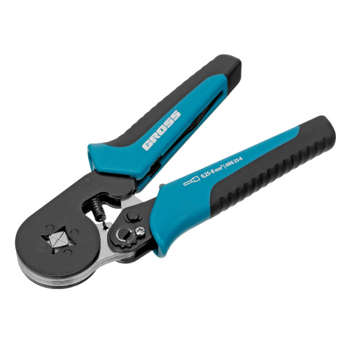 Клещи (пресс-клещи) для обжима наконечников электропроводов с сечением 0.25-8 мм2 Gross по ценам производителя в Краснодаре с доставкой по всей России