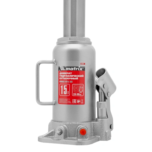 Домкрат гидравлический бутылочный, 15 т, высота подъема 230-460 мм Matrix по ценам производителя в Краснодаре с доставкой по всей России