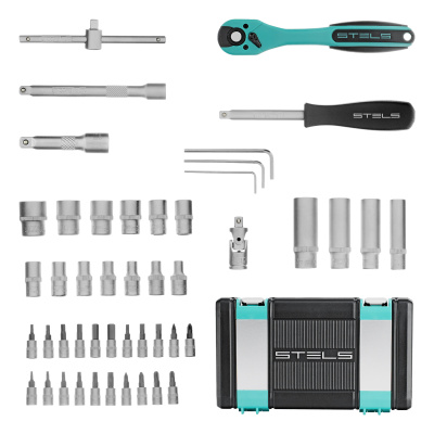 Набор инструментов, 1/4", Cr-V, S2, усиленный кейс, 47 предметов Stels по ценам производителя в Краснодаре с доставкой по всей России