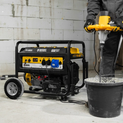 Генератор бензиновый PS 80 EA, 8.0 кВт, 230 В, 25 л, коннектор автоматики, электростартер Denzel по ценам производителя в Краснодаре с доставкой по всей России