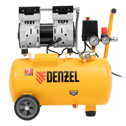 Компрессор DLS950/24 безмаслянный малошумный 950 Вт, 165 л/мин, ресивер 24 л Denzel по ценам производителя в Краснодаре с доставкой по всей России