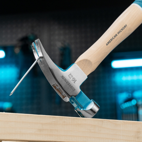 Молоток-гвоздодер, 450 г, угол 75, магнит, обрезиненная рукоятка American hickory GROSS по ценам производителя в Краснодаре с доставкой по всей России