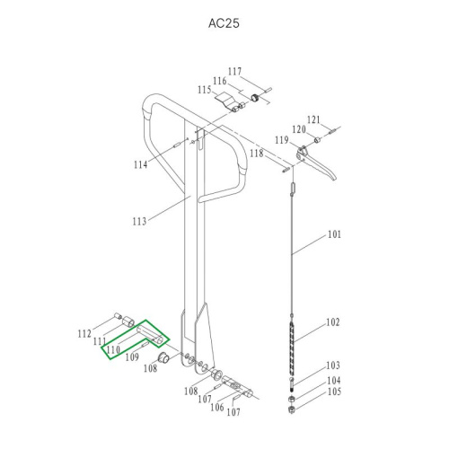 Ось нажимного ролика для гидравлических тележек JC20 по ценам производителя в Краснодаре с доставкой по всей России