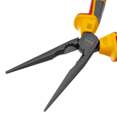 Длинногубцы прямые, диэлектрические рукоятки до 1000 В, трехкомпонентные рукоятки, 205мм Denzel по ценам производителя в Краснодаре с доставкой по всей России