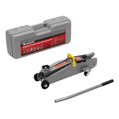 Домкрат гидравлический подкатной, 2 т, высота подъема 135-385 мм, в пластиковый кейсе Matrix по ценам производителя в Краснодаре с доставкой по всей России
