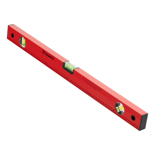 Уровень алюминиевый, 600 мм, 3 глазка, красный, линейка Matrix по ценам производителя в Краснодаре с доставкой по всей России