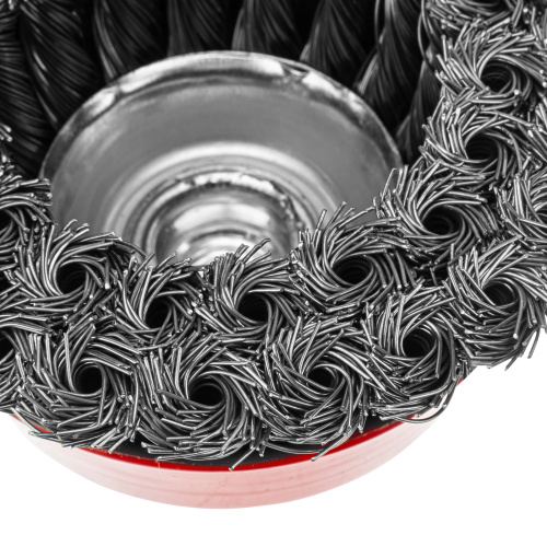 Щетка для УШМ, 100 мм, М14, "чашка", двухрядная, крученая проволока 0.5 мм Matrix по ценам производителя в Краснодаре с доставкой по всей России