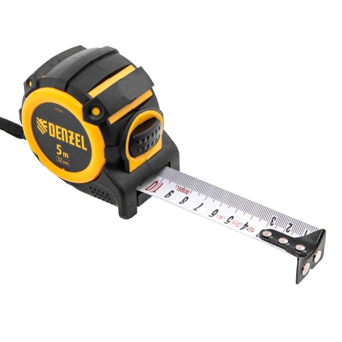 Рулетка 5м х 32мм, автоматич. фиксац., нейлон. покрытие, магнит. зацеп, двухстор. разметка Denzel по ценам производителя в Краснодаре с доставкой по всей России