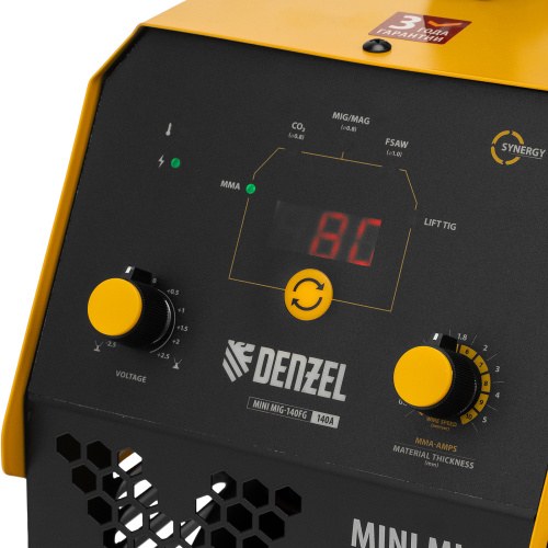 Аппарат инвертор. полуавтомат. сварки Mini MIG-140FG, 140 А, ПВ 60% Denzel по ценам производителя в Краснодаре с доставкой по всей России