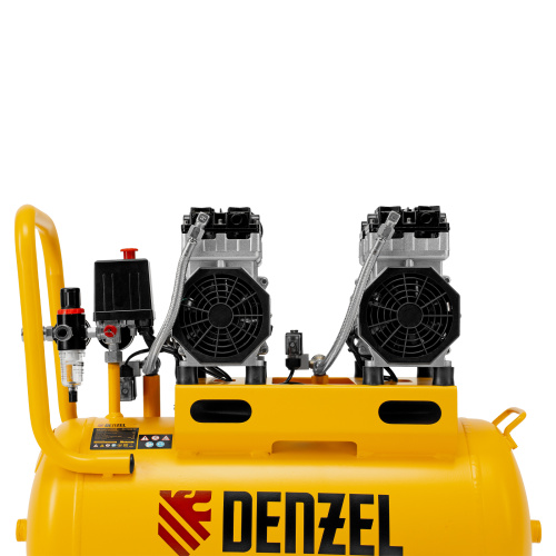 Компрессор безмасляный, малошумный DLS 1500/50, 1500 ВТ, 2x750, 50 л, 260 л/мин Denzel по ценам производителя в Краснодаре с доставкой по всей России