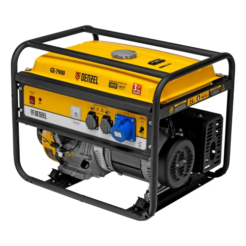 Генератор бензиновый GE 7900, 6.5 кВт, 220 В/50 Гц, 25 л, ручной пуск Denzel по ценам производителя в Краснодаре с доставкой по всей России