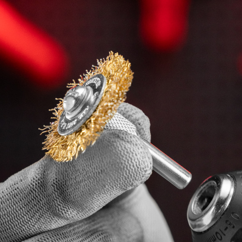 Набор щеток для дрели, 5 шт, 5 плоских 25-38-50-63-75 мм, со шпильками, металлические Matrix по ценам производителя в Краснодаре с доставкой по всей России