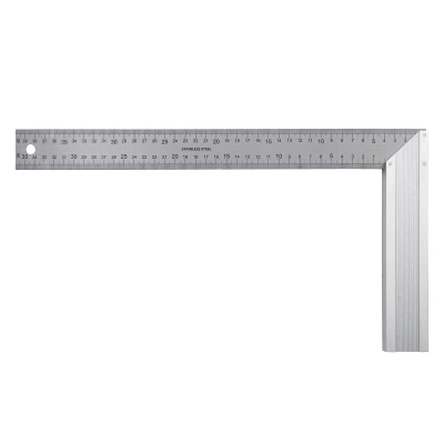 Угольник стальной 400 мм, нержавеющая сталь, градуировка, алюминиевое основание Denzel по ценам производителя в Краснодаре с доставкой по всей России