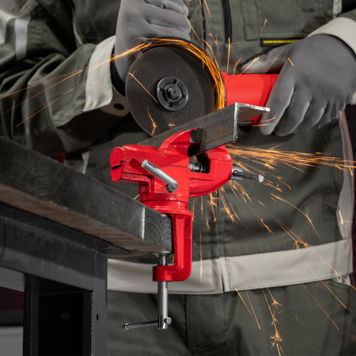 Тиски слесарные, 50 мм, настольные, поворотные, c наковальней MTX по ценам производителя в Краснодаре с доставкой по всей России