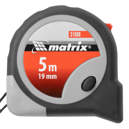 Рулетка Continuous fixation,5 м х 19 мм,двухкомпонентный корпус,плавная фиксация Matrix по ценам производителя в Краснодаре с доставкой по всей России