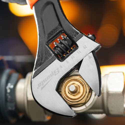 Ключ разводной, 200 мм, двухкомпонентная рукоятка Sparta по ценам производителя в Краснодаре с доставкой по всей России