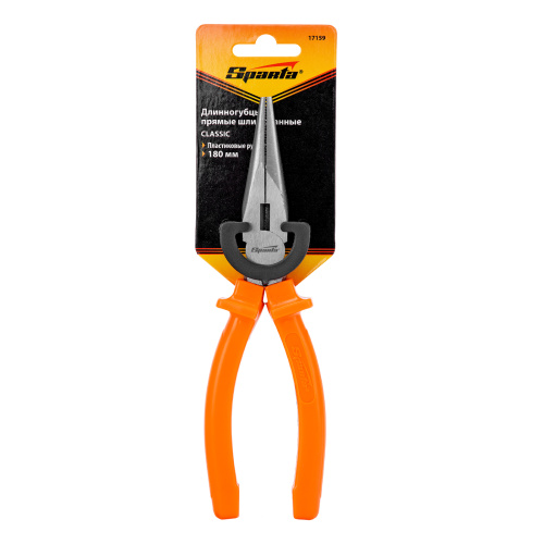 Длинногубцы прямые Classic, 180 мм, шлифованные, пластмассовые рукоятки Sparta по ценам производителя в Краснодаре с доставкой по всей России