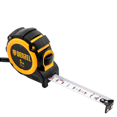Рулетка 5м х 19мм, автоматич. фиксац., нейлон. покрытие, магнит. зацеп, двухстор. разметка Denzel по ценам производителя в Краснодаре с доставкой по всей России