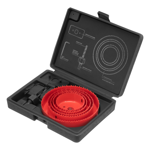 Набор кольцевых пил по дереву, 64-127 мм, 8 предметов Matrix по ценам производителя в Краснодаре с доставкой по всей России