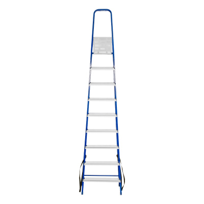 Стремянка, 9 ступеней, стальной профиль, алюминиевые ступени Сибртех по ценам производителя в Краснодаре с доставкой по всей России