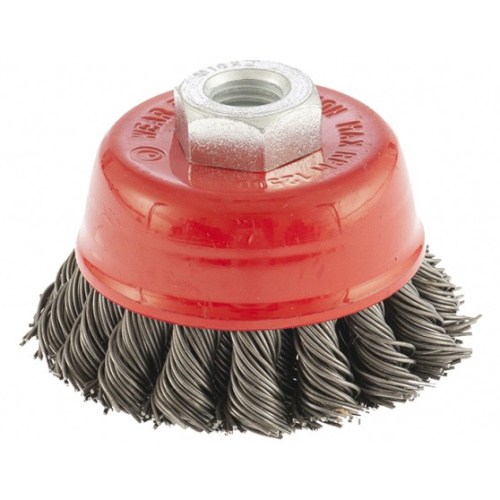 Щетка для УШМ, 75 мм, М14, "чашка", двухрядная, крученая проволока 0.8 мм Matrix по ценам производителя в Краснодаре с доставкой по всей России