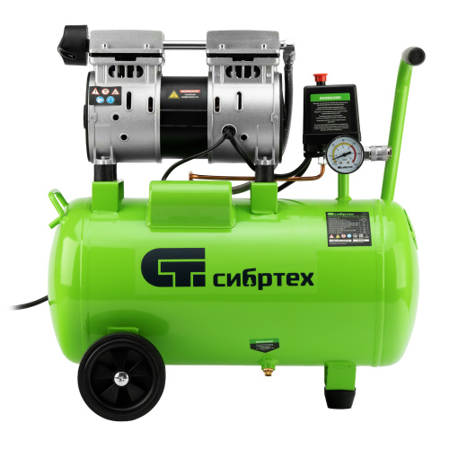 Компрессор безмаслянный малошумный МБ 1100/24,1100 Вт, 24 л, 170 л/мин Сибртех по ценам производителя в Краснодаре с доставкой по всей России