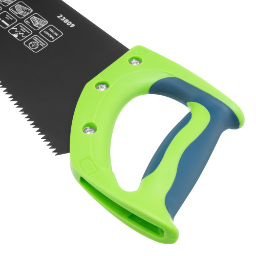 Ножовка по дереву "Зубец", 350 мм, 7-8 TPI, каленый зуб 2D, защитное покрытие, двухкомпонентная рукоятка Сибртех по ценам производителя в Краснодаре с доставкой по всей России