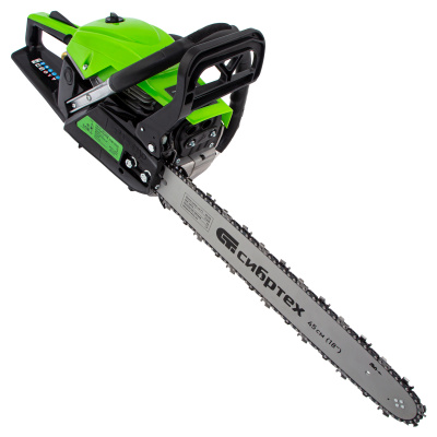 Пила цепная бензиновая ПЦБ-5245, шина 45 см, 52 см3, 3.4 л.с, шаг 0.325, паз 1.5 мм, 72 звена Сибртех купить в Москве с доставкой по всей России | ProtosMarket.ru