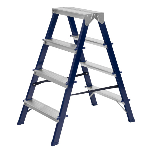 Стремянка двусторонняя 4 ступени, стальная, Сибртех по ценам производителя в Краснодаре с доставкой по всей России