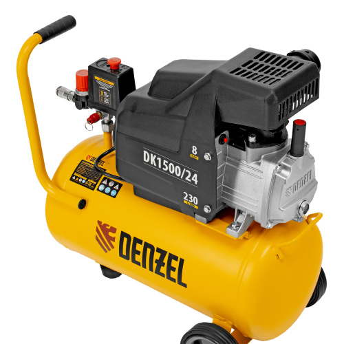 Компрессор воздушный DK1500/24, Х-PRO 1.5 кВт, 230 л/мин, 24 л Denzel по ценам производителя в Краснодаре с доставкой по всей России