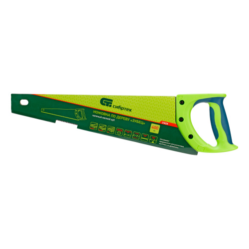 Ножовка по дереву"Зубец" для точных пильных работ, 400 мм, каленый зуб 2D, 14 TPI, двухкомпонентная рукоятка Сибртех по ценам производителя в Краснодаре с доставкой по всей России