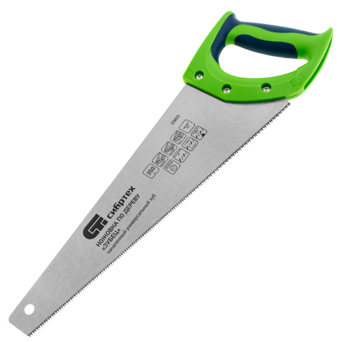 Ножовка по дереву "Зубец", 350 мм, 11 TPI, зуб 2D, каленый зуб, 2-х компонентная рукоятка Сибртех по ценам производителя в Краснодаре с доставкой по всей России