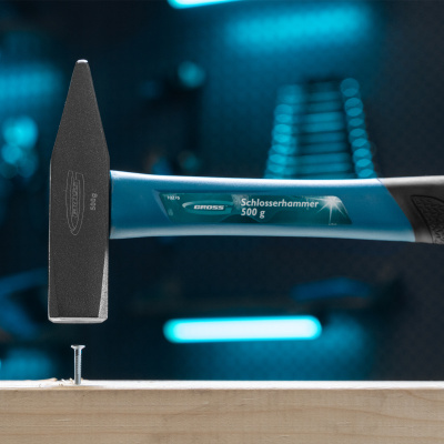 Молоток слесарный, 500 г, квадратный боек, фибергласовая обрезиненная рукоятка Gross по ценам производителя в Краснодаре с доставкой по всей России