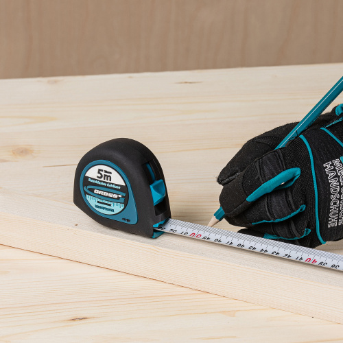 Рулетка "Ergonomisch",5 м x 25 мм,магнитный обрезиненный зацеп Gross по ценам производителя в Краснодаре с доставкой по всей России