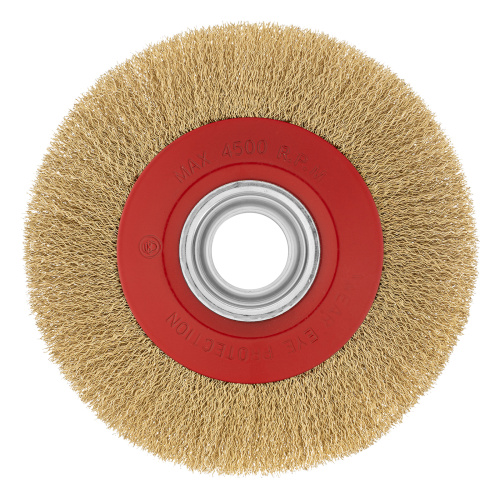 Щетка для точила, 200 мм, посадка 32 мм, плоская, латунированная витая проволока Matrix по ценам производителя в Краснодаре с доставкой по всей России