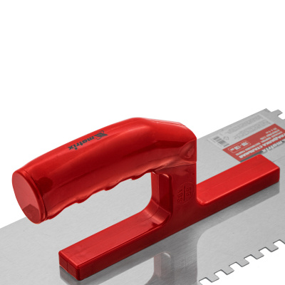 Гладилка из нержавеющей стали, 280 х 130 мм, зеркальная полировка, пластмассовая ручка, зуб 6 х 6 мм Matrix по ценам производителя в Краснодаре с доставкой по всей России