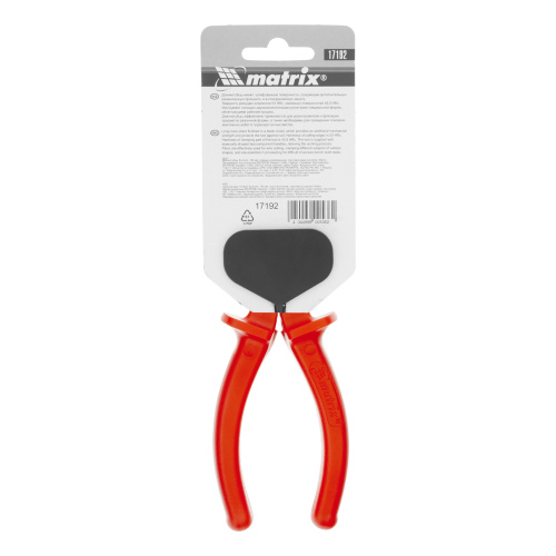 Длинногубцы прямые Econom, 160 мм, шлифованные, пластмассовые рукоятки Matrix по ценам производителя в Краснодаре с доставкой по всей России