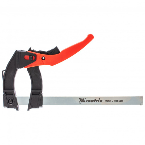 Струбцина реечная быстрозажимная, пластиковый корпус рычажно-храповой механизм, 200 х 90 х 290 мм, штанга 5 х 20 мм Matrix по ценам производителя в Краснодаре с доставкой по всей России