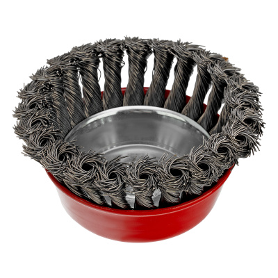 Щетка для УШМ, 100 мм, М14, "чашка", крученая проволока 0.5 мм Matrix по ценам производителя в Краснодаре с доставкой по всей России