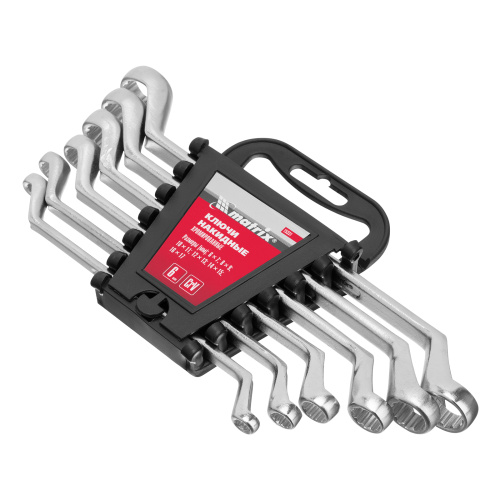 Набор ключей накидных, 6-17 мм, CR-V, 6 шт, полированный хром Matrix по ценам производителя в Краснодаре с доставкой по всей России