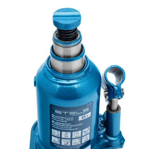 Домкрат гидравлический бутылочный телескопический, 6 т, подъем 180-410 мм Stels по ценам производителя в Краснодаре с доставкой по всей России