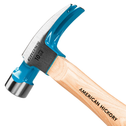 Молоток-гвоздодер, 280 г, угол 75, магнит, обрезиненная рукоятка American hickory GROSS по ценам производителя в Краснодаре с доставкой по всей России