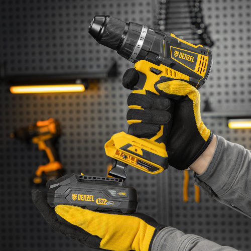 Дрель-шуруповерт аккумуляторная ударная бесщет CIDB-IB-18-02, Li-Ion, 18 В, 2 акк. Denzel по ценам производителя в Краснодаре с доставкой по всей России